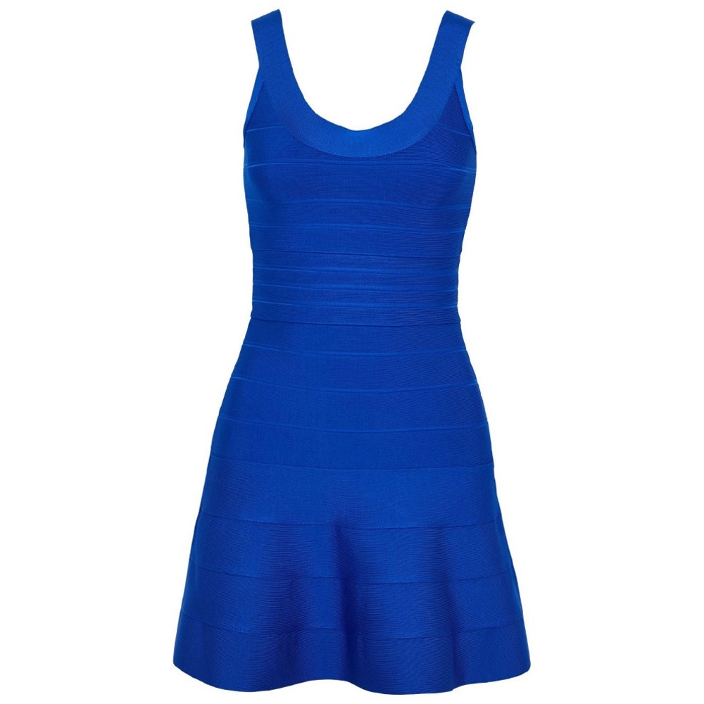 Hervé Léger Eva Fluted bandage mini dress